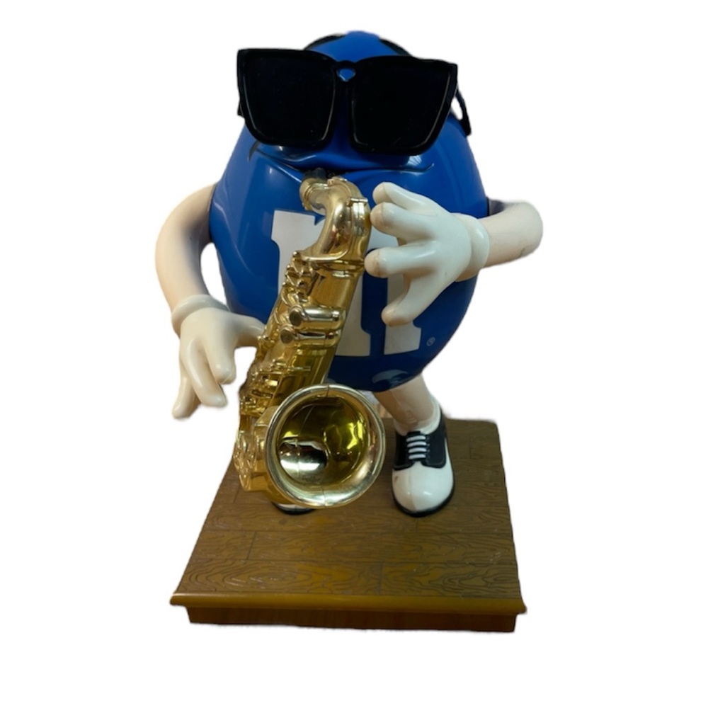 M&Ms Vintage 1998-99 Blue Saxophone Player M&M Candy Dispenser M&M’s Collectors - Picture 2 of 8